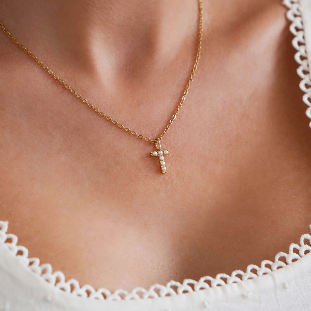 Personalised Mila Pearl Initial Necklace