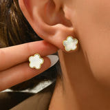 Five Leaf Clover Necklace & Earrings Set
