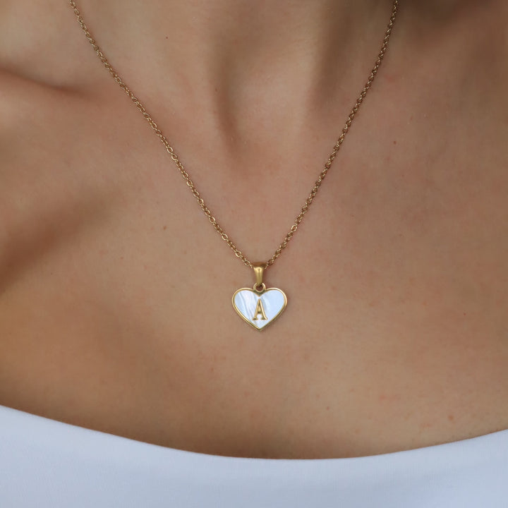 Personalised Alora Heart Initial Necklace