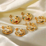 Zandra Hoop Diamond Earrings