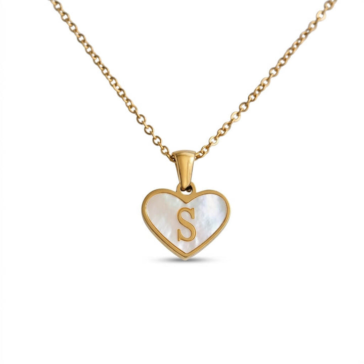 Personalised Alora Heart Initial Necklace