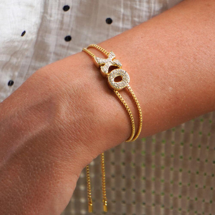 Personalised Bria Bubble Initial Bracelet