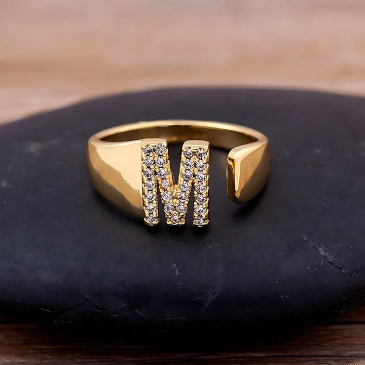 Personalised Claire Initial Ring