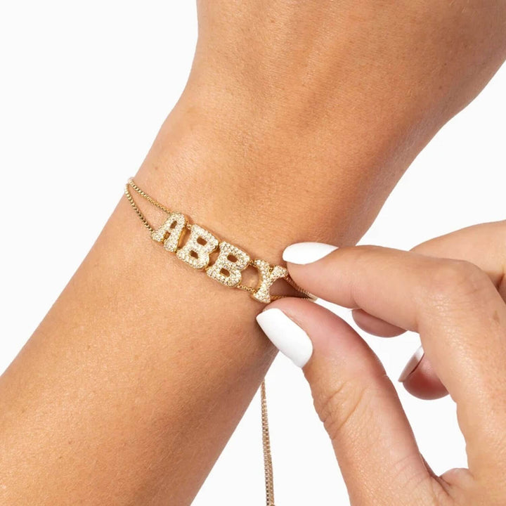 Personalised Bria Bubble Initial Bracelet