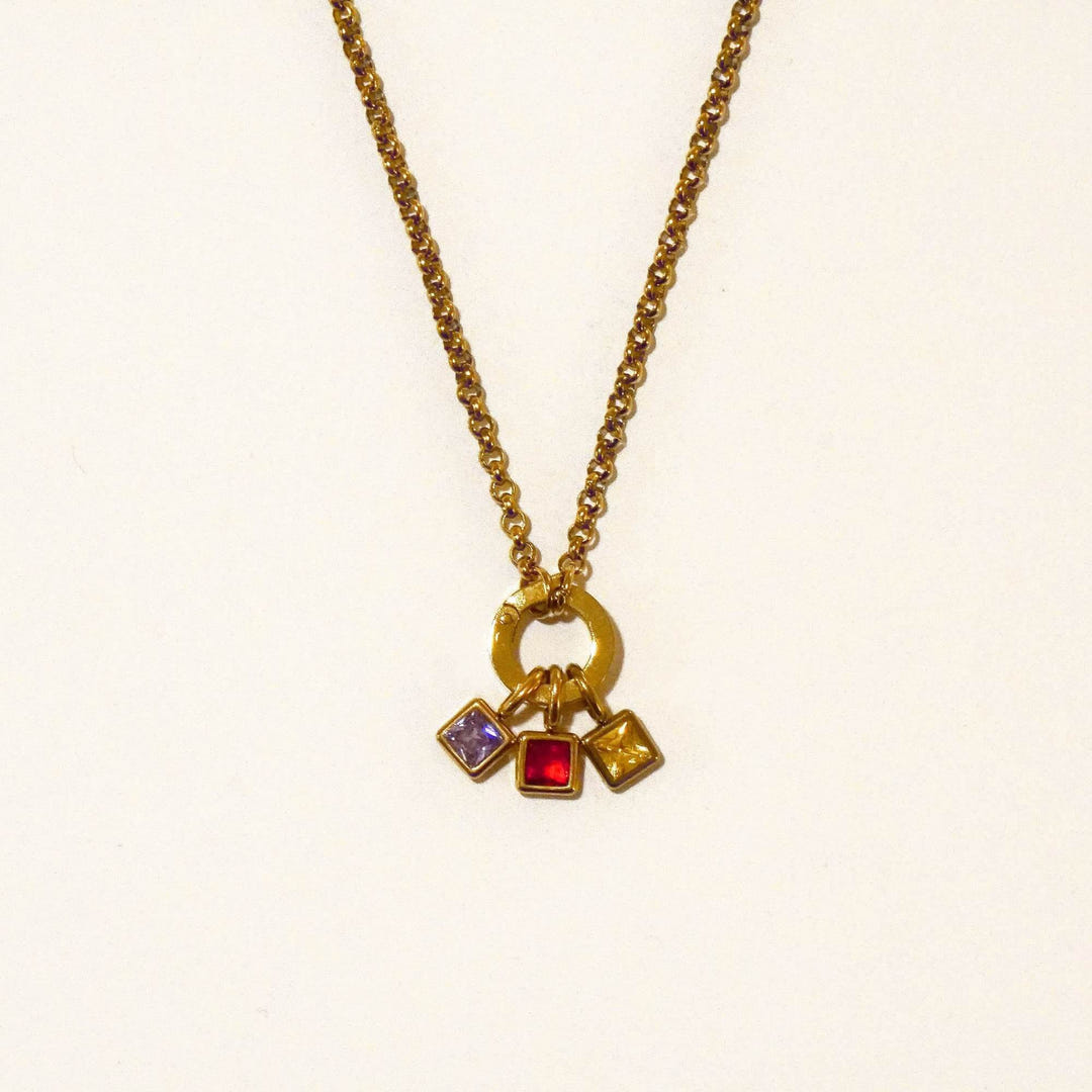 Personalised Aria Birthstone Necklace