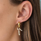 Personalised Jess Hoop Name Earrings